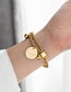 Fashion Gold Titanium Letter Circle Ball Bracelet