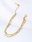 Fashion Silver Titanium Steel Gold Plated Geometric Chain Bracelet