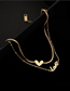 Fashion Gold Titanium Steel Gold Plated Heart Letter Bracelet