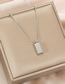 Fashion Silver Titanium Steel Small Brick Necklace