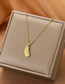 Fashion Gold Titanium Steel Small Feather Necklace