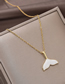 Fashion Rose Gold Titanium Steel Epoxy Fishtail Necklace