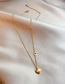 Fashion Gold Titanium Steel Three-dimensional Hollow Heart Necklace
