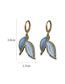 Fashion Gold Copper Diamond Leaf Earrings