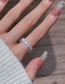 Fashion Silver - Closed Bronze Zirconium Geometric Double Layer Ring