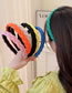 Fashion 6# Yellow Acrylic Braided Wide-brimmed Headband