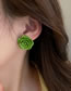 Fashion Green Acrylic Rose Earrings