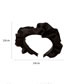 Fashion 1# Black Solid Color Fabric Pleated Headband