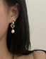 Fashion Gold Alloy Diamond Drop Pearl Geometric Stud Earrings