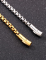 Fashion Gold Stainless Steel Box Chain Snap Necklace