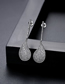 Fashion Silver Color Geometric Zircon Drop Earrings