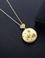 Fashion Gold Color Bronze Zirconium Geometric Necklace