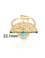 Fashion Gold Color Stainless Steel Young Eagle Pine Open Ring