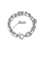 Fashion 9# Titanium Steel Pearl Tag Panel Chain Bracelet