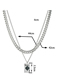 Fashion Steel Color Titanium Steel Poker Tag Double Layer Necklace