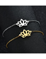 Fashion Gold Color Stainless Steel Openwork Lotus Bracelet