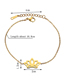 Fashion Gold Color Stainless Steel Openwork Lotus Bracelet