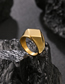 Fashion 4# Titanium Diamond Geometry Ring
