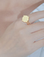Fashion Gold Color Titanium Geometric Round Open Ring