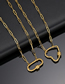 Fashion Love Money Titanium Steel Geometric Cutout Heart Necklace