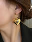 Fashion Gold Metal Heart Earrings