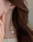 Fashion Gold Color Alloy Diamond Alphabet Pearl Drop Earrings