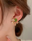 Fashion Color Geometric Diamond Crystal Flower Stud Earrings