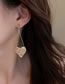 Fashion Pink Bronze Diamond Crystal Heart Earrings
