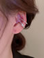 Fashion Silver Color Copper Inlaid Zirconium C-shaped Ear Clip