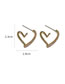 Fashion Gold Color Alloy Inlaid Zirconium Heart Earrings