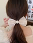 Fashion 1# Beige-hair Rope Organza Flower Pearl Hair Rope