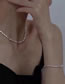 Fashion Necklace - Silver Color Solid Copper Geometric Necklace
