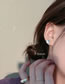Fashion Silver Color-6mm Bronze Zirconium Geometric Stud Earrings