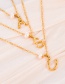 Fashion W Titanium Steel Pearl 26 Letter Pendant Necklace