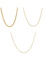 Fashion Gold-3 Titanium Steel Chain Necklace