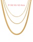 Fashion Gold-3 Titanium Steel Chain Necklace