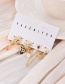 Fashion Gold Bronze Zirconium Bow Love Drop Alphabet Earrings Set
