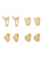 Fashion Gold-2 Brass Zirconium Bow Earrings