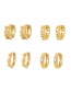 Fashion Gold-4 Copper Inlaid Zirconium Heart Earrings