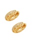 Fashion Gold Copper Inlaid Zirconium Hollow Pattern Earrings