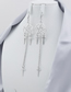 Fashion Silver Color Alloy Pentagram Geometric Tassel Earrings