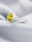 Fashion Yellow Alloy Drip Smiley Ring