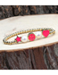 Fashion A Rose Red Pure Copper Beaded Oil Star Smiley Pearl Bracelet