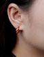 Fashion B Red Metal Diamond Twist Oil Drip Round Earrings