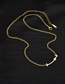 Fashion Gold Color Titanium Steel Cutout Round Smiley Necklace