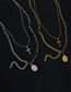 Fashion Gold Color Titanium Steel Cross Medal Patchwork Chain Necklace