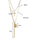 Fashion Gold Color Titanium Steel Cross Medal Patchwork Chain Necklace