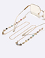 Fashion Gold Alloy Geometric Heart Glasses Chain