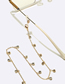 Fashion Gold Copper Diamond Geometric Glasses Chain