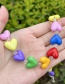 Fashion Pink Alloy Resin Heart Necklace